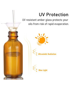 Botellas de gotero de vidrio ámbar 2 oz - Bumobum - Paquete de 2 2