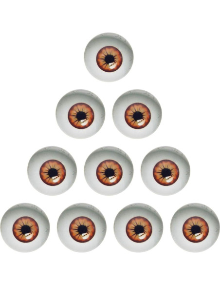 100PCS Ojos de Vidrio 6mm para Muñecas y Manualidades