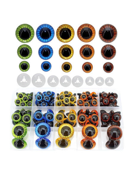 Ojos de Seguridad BESTCYC 160pcs 3 Tamaños 5 Colores