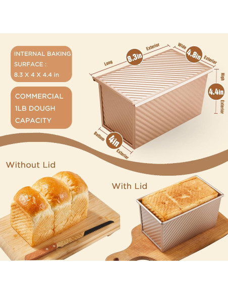 Molde para Pan Pullman KITESSENSU Antiadherente 0.45 kg