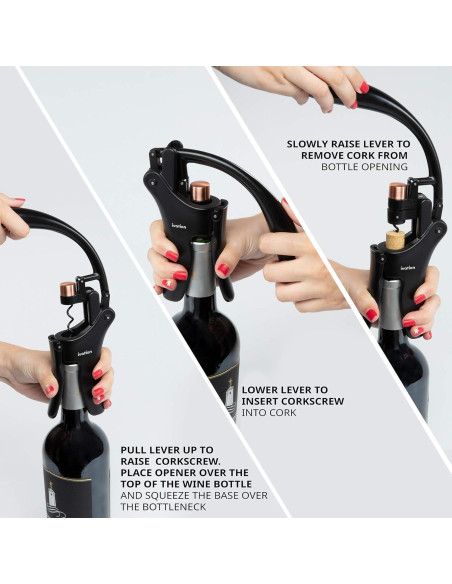 Abridor de Vino Ivation | Sacacorchos Manual Ergonómico Abridor de Vino Ivation | Sacacorchos Manual Ergonómico