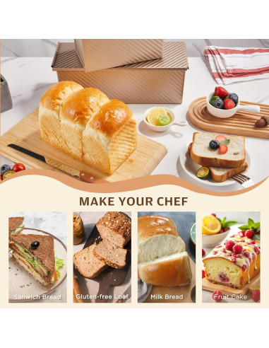 Molde para Pan Pullman KITESSENSU Antiadherente 0.45 kg