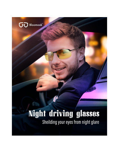 Gafas de Conducción Nocturna B BLOOMOAK Polarizadas UV400