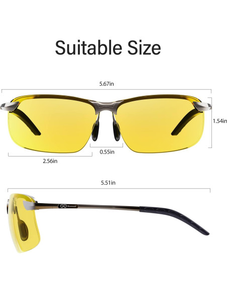 Gafas de Conducción Nocturna B BLOOMOAK Polarizadas UV400