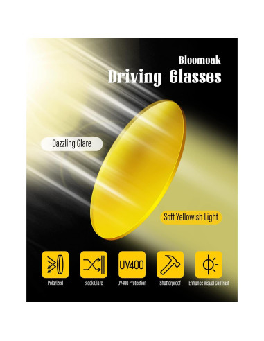 Gafas de Conducción Nocturna B BLOOMOAK Polarizadas UV400