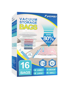 16 Bolsas de Almacenamiento al Vacío FYGRIP con Bomba