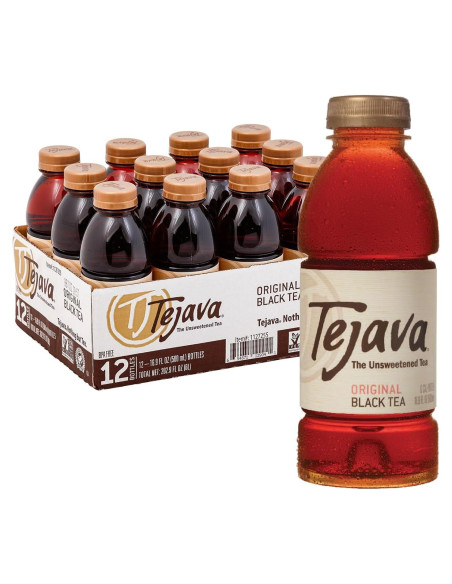 Té Helado Negro Tejava Original 12 Botellas 500 ml Sin Azúcar