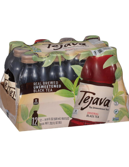 Té Helado Negro Tejava Original 12 Botellas 500 ml Sin Azúcar
