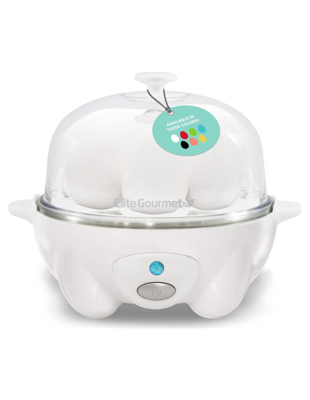 Cocinador de Huevos Elite Gourmet EGC-007, 7 Huevos, Blanco