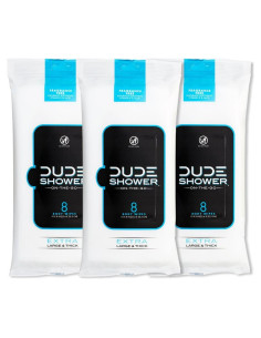 Toallitas DUDE - Paquete de 3 toallitas grandes sin fragancia