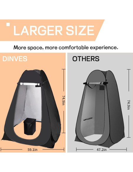 Inodoro Portátil DINVES con Carpa Privacidad 1 Persona