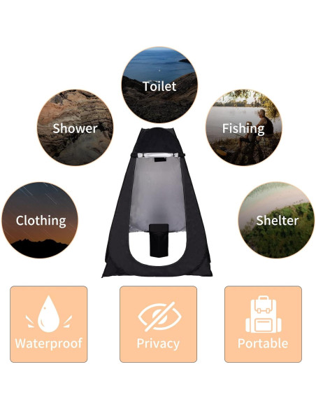 Inodoro Portátil DINVES con Carpa Privacidad 1 Persona