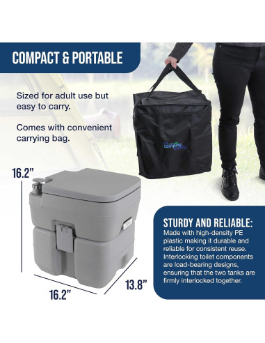 Inodoro Portátil TCP Global 5.3 Galones para Camping