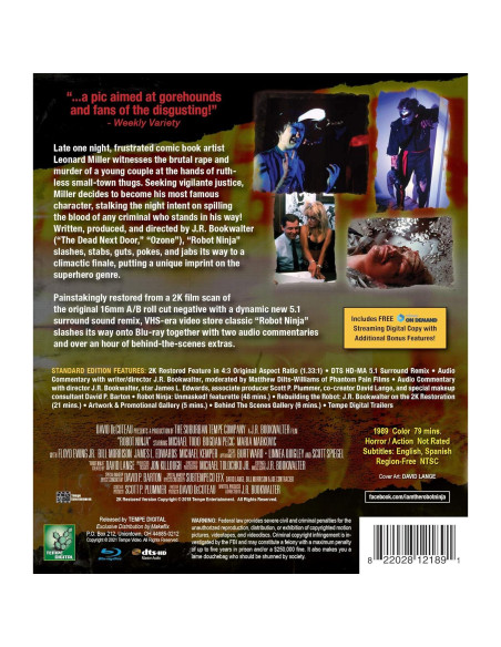 Robot Ninja Blu-ray Tempe Digital 2K Sonido 5.1