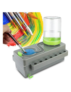 Limpiador de Pinceles Kardeep con Drenaje 250 ml Gris