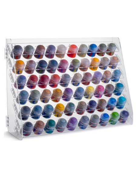 Organizador de Rack de Pintura Plydolex 60 Agujeros Acrílico Organizador de Rack de Pintura Plydolex 60 Agujeros Acrílico