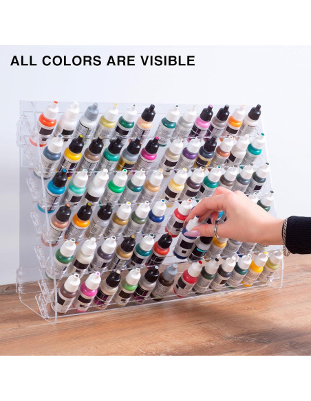 Organizador de Rack de Pintura Plydolex 60 Agujeros Acrílico Organizador de Rack de Pintura Plydolex 60 Agujeros Acrílico