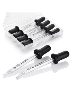 Cuentagotas de Vidrio Herain 8 Piezas 1 ml para Líquidos