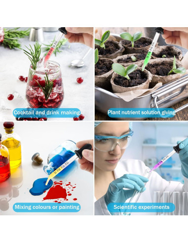 Cuentagotas de Vidrio Herain 8 Piezas 1 ml para Líquidos