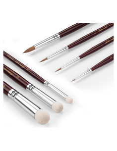 Set de Pinceles Miniatura Golden Maple Kolinsky 7 pcs