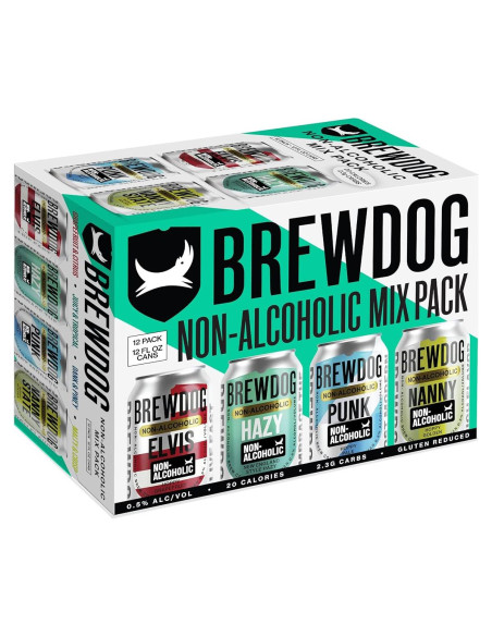 BrewDog 24 Latas Mezcladas Sin Alcohol | Nanny, Elvis, Hazy, Punk