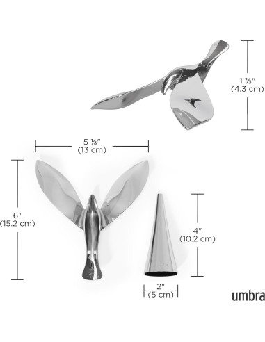Abridor de Botellas Umbra Tipsy Cromo Escultórico 1 pieza