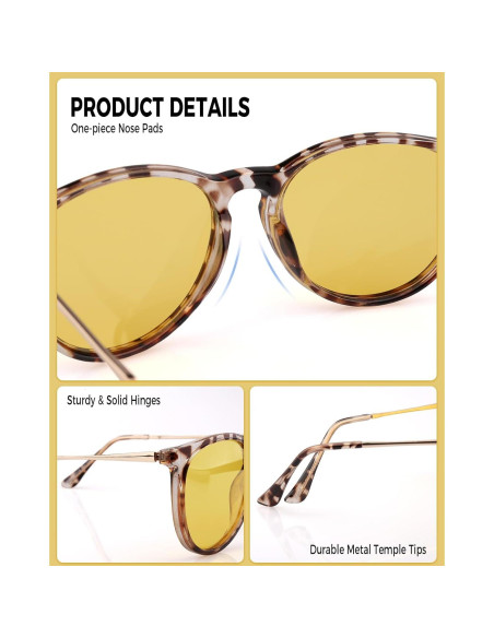 Gafas de Visión Nocturna FIMOSON Amarillas Polarizadas UV400