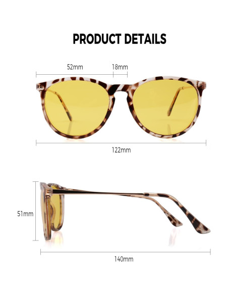 Gafas de Visión Nocturna FIMOSON Amarillas Polarizadas UV400