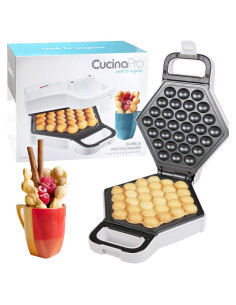 Máquina de Waffles de Burbuja CucinaPro 1000W Antiadherente