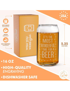 Vaso de Cerveza On The Rox - Navidad - Reutilizable 0.35 kg 2