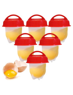 Cocinador de Huevos Duro KINKIMISTINA 6 Piezas Antiadherente