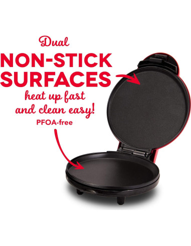 Plancha Eléctrica DASH 20 cm Redonda para Panqueques y Más