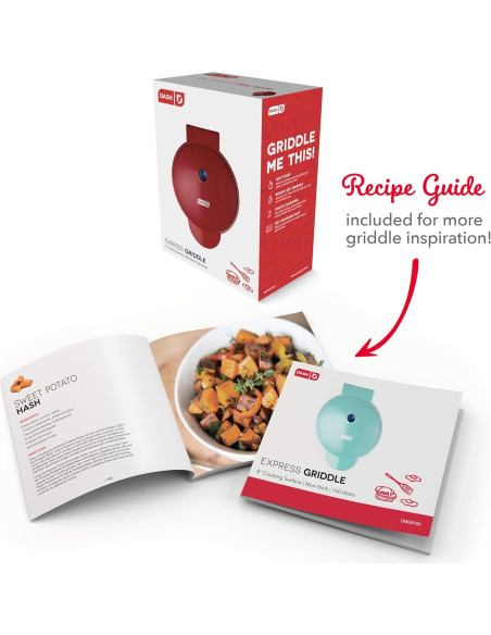 Plancha Eléctrica DASH 20 cm Redonda para Panqueques y Más