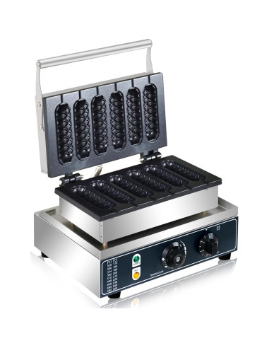 Máquina de Waffles de Perro AEYDJXMER 1600W 6 Rebanadas