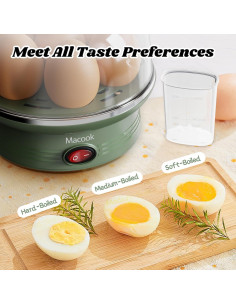 Cocedor de Huevos Macook Eléctrico Verde 7 Huevos Automático 2