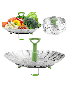 Cesta de Vapor Consevisen Acero Inoxidable 12.95 a 22.86 cm