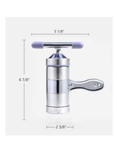 Máquina de Fideos Manual YUDONG de Acero Inoxidable con 5 Moldes 2
