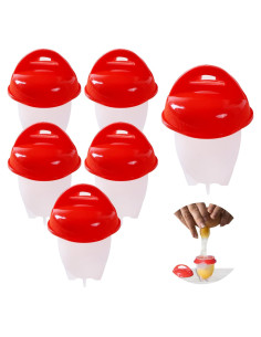 Cocedor de Huevos JJYHEHOT 6 Piezas Silicona Antiadherente