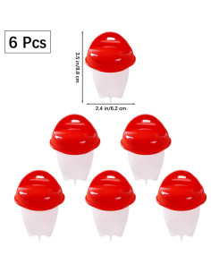Cocedor de Huevos JJYHEHOT 6 Piezas Silicona Antiadherente 2