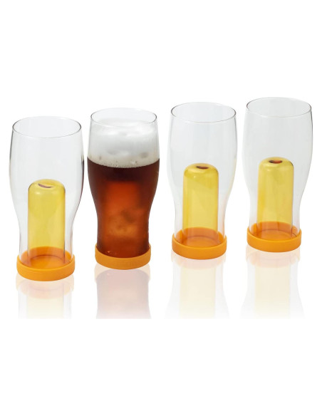 Vasos de Cerveza Doble Pared 1500 C 19.6 oz Set de 4
