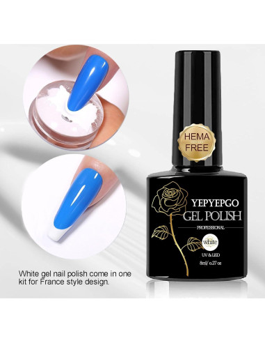 Kit de Estampado de Uñas YEPYEPGO - 4 Piezas, Doble Cabeza