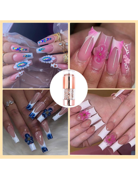 Kit de Estampado de Uñas YEPYEPGO - 4 Piezas, Doble Cabeza