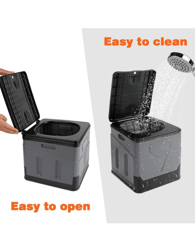 Inodoro Portátil Camping JingYanKeJi Plegable Gris 1.64 kg