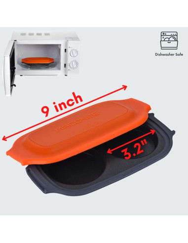 Cocinero de Huevos Maconee para Microondas | 2 Huevos | Antiadherente