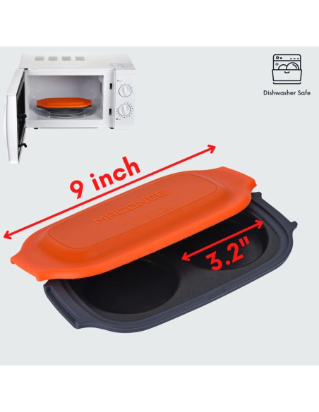 Cocinero de Huevos Maconee para Microondas | 2 Huevos | Antiadherente