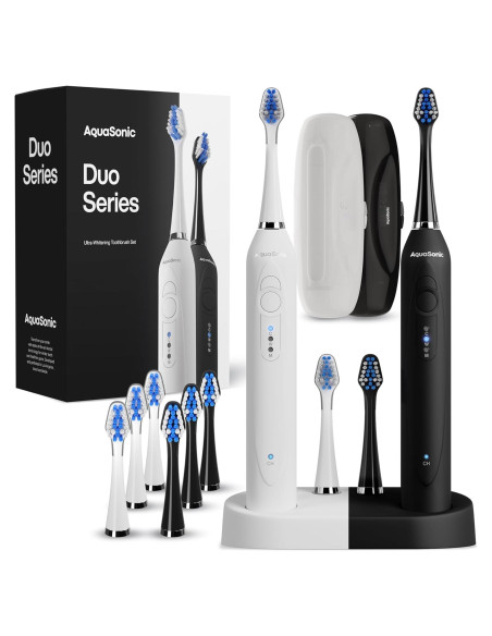 Cepillos de Dientes Eléctricos Aquasonic Duo - 40,000 VPM