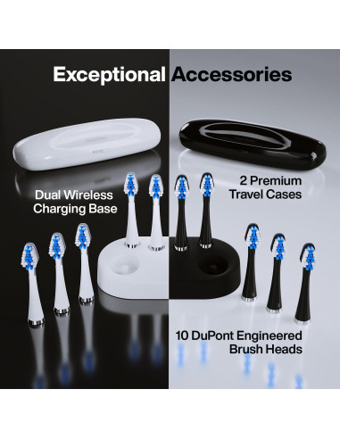 Cepillos de Dientes Eléctricos Aquasonic Duo - 40,000 VPM