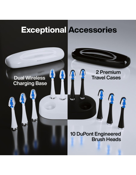 Cepillos de Dientes Eléctricos Aquasonic Duo - 40,000 VPM