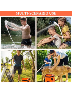 Ducha Solar Portátil Enjylaif 20L con Cabezal y Manguera 2