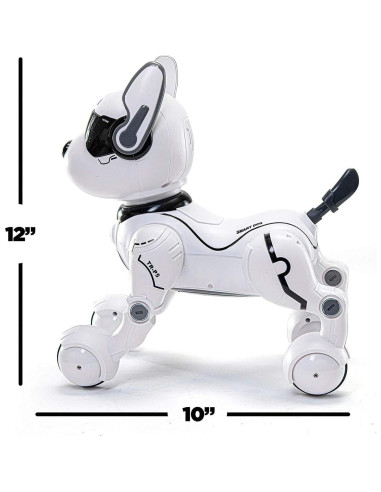 Perro Robot Interactivo Top Race TR-P5T - Programable 10x12x15 cm